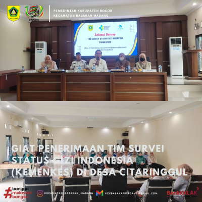 Giat penerimaan Tim Survei Status Gizi Indonesia (Kemenkes) di Desa Citaringgul