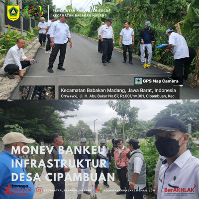 Monev Bankeu infrastruktur  Desa Cipambuan