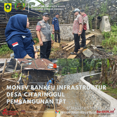 Monev Bankeu Infrastruktur Desa Citaringgul pembangunan TPT