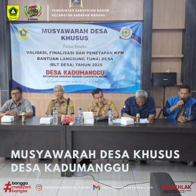 Musyawarah Desa Khusus Desa Kadumanggu