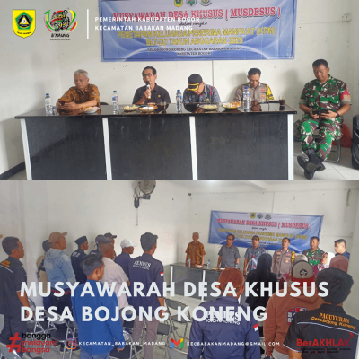 Musyawarah Desa Khusus Desa Bojong Koneng