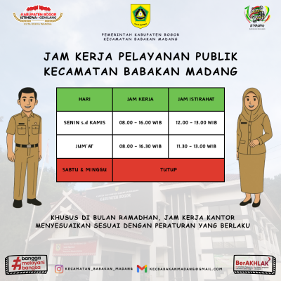 Jam Kerja Pelayanan Publik Kecamatan Babakan Madang