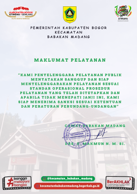 Maklumat Pelayanan Kecamatan Babakan Madang