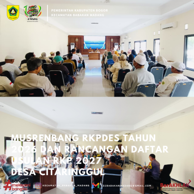 Musrenbang RKPDes Tahun 2026 dan Rancangan Daftar Usulan RKP 2027 Desa Citaringgul